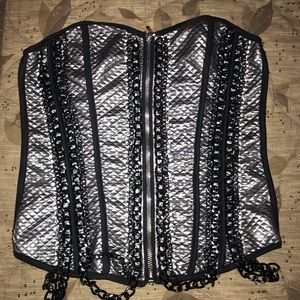 Selling strapless zip up top from D&JEANS:)